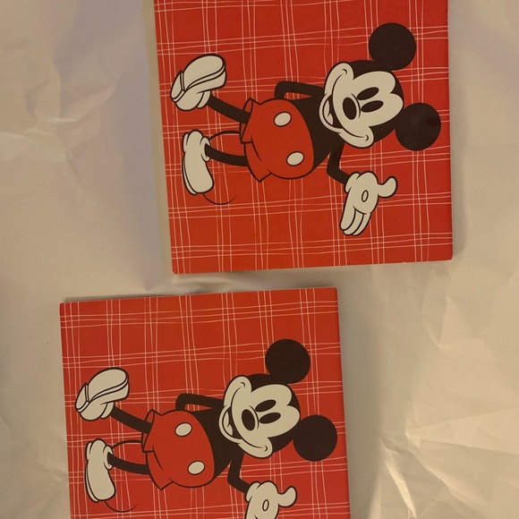 Set of 2 Disney Mickey Mouse Howdy 8” trivets w/ cork backing - Picture 7 of 8